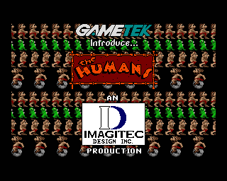 Humans title screen for Amiga CD32